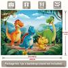 Cartoon Dinosaurier Party Hintergrund 120x80cm Polyester Hintergrundtuch für Kindergeburtstag Fotokabine Dekoration