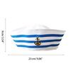 Fashion White Captain Sailor Hat Fancy Cosplay Hat Marine Captain Cap Military Hat for Travel Beach Dance Bar Cosplay
