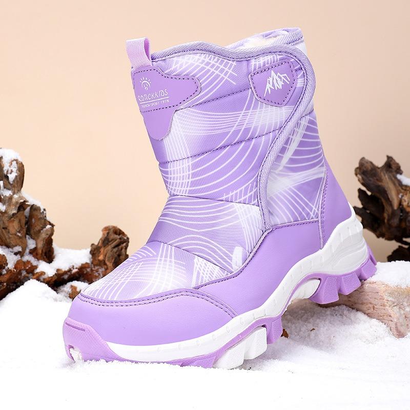 Children's snow boots boys cotton shoes winter new cotton thickened cold-proof girls waterproof and non-slip snow boots