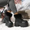 10cm Height Increase Women's Boots Plush Warm Winter Ankle Ankle Outdoor Waterproof Snow Boot Winter Fluffy Fur Boots for Women
