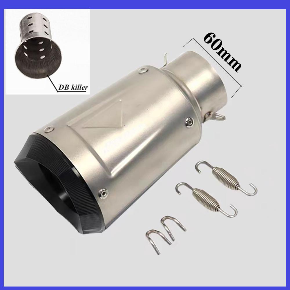 Motorcycle Exhaust Pipe Universal 51mm 60mm for Racing tubo escape escapamento de moto CBR600F MT07 Z800 R6