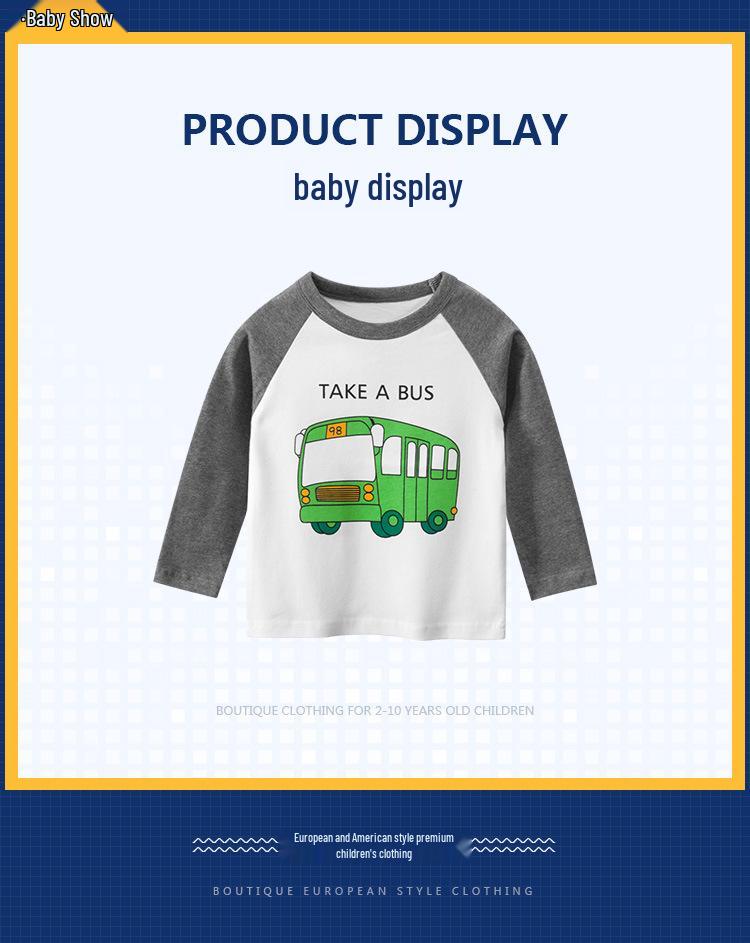 Koszulka dziecięca z długim rękawem na jesień 2024 - styl koreański