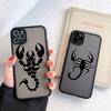 Scorpion Half-wrapped Hard Phone Case For iPhone X XR XS X 16 15 12 11 13 14 Pro Max Back Cases 7 8 Plus SE2 Mini Cover Coque