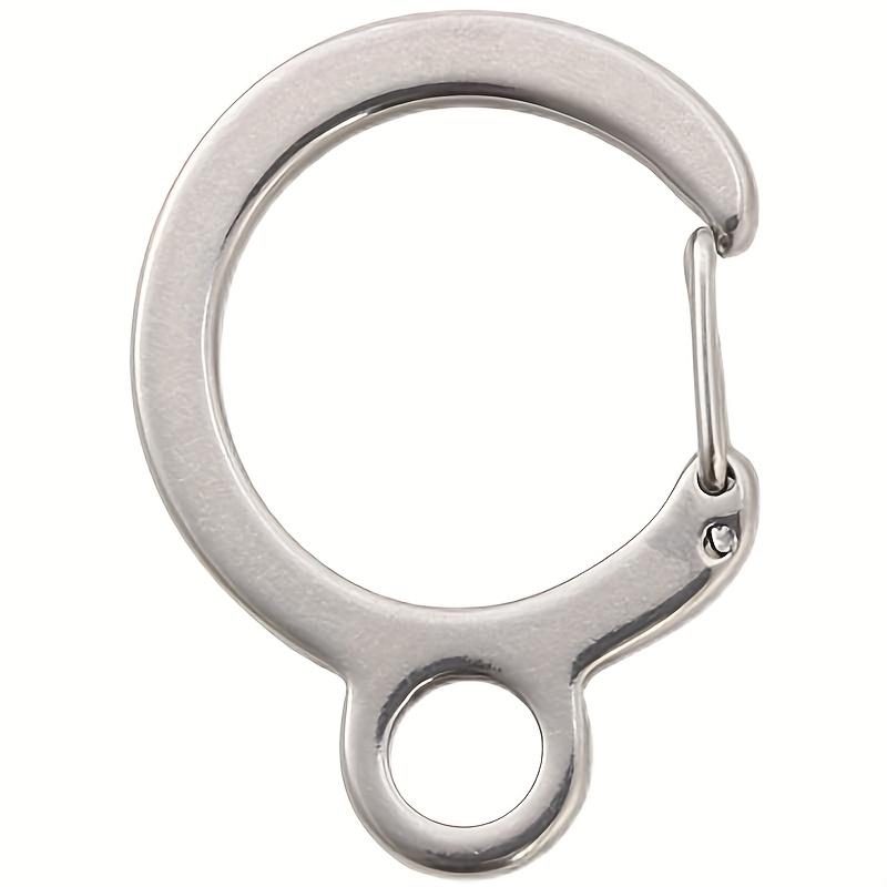 

Stainless Steel Key Ring | Spring Hanging Buckle, Outdoor Hook, Backpack and Waist Buckle, Silvery Color 26mm