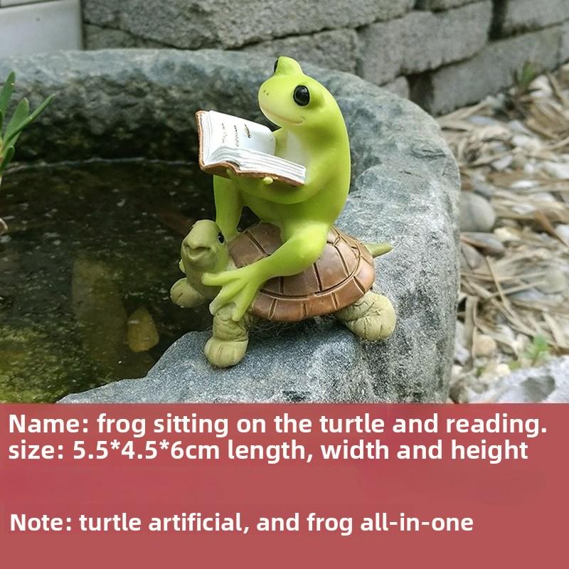 Crafts Statues  Small Frogs  Small Figurines  Multi-headed Miniature Landscape  Fairy Garden Decoration  Interior Decoration