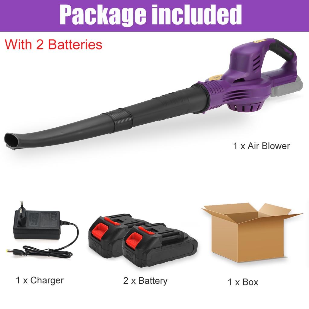 2000W 2 Gears Cordless Electric Air Blower Handheld Leaf Blower Dust Collector Sweeper Garden Power Tools