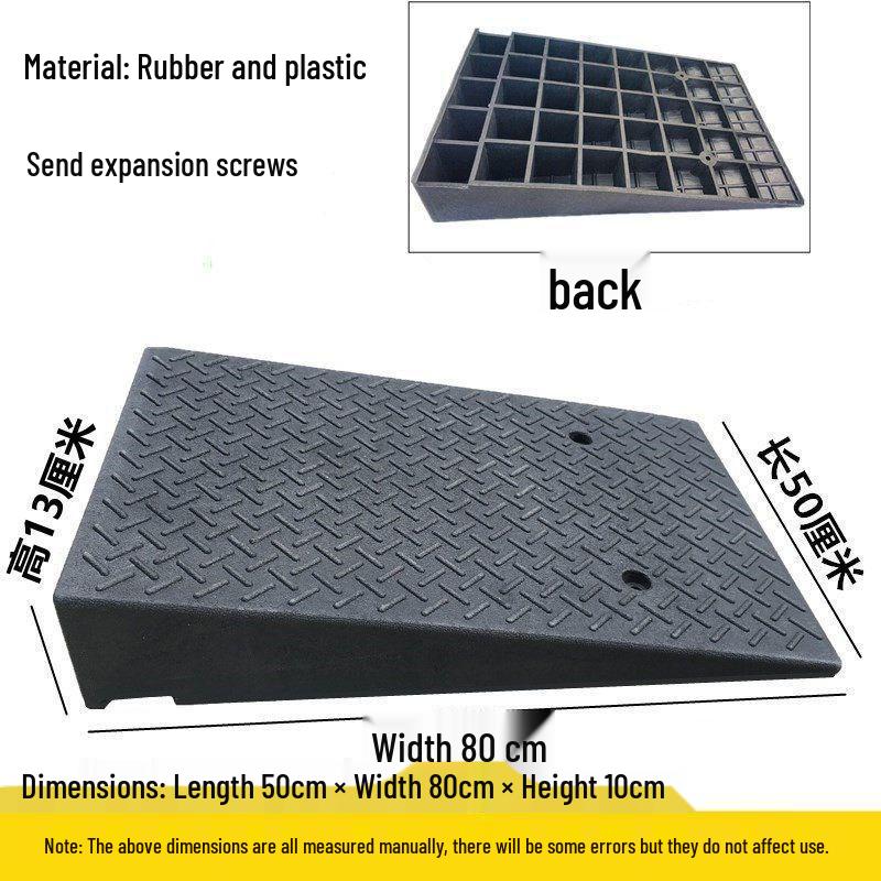 Rubber and Plastic Sloped Threshold Ramp Pad