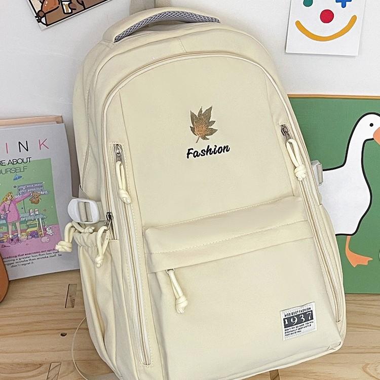 Schoolbag Large Capacity Student Schoolbag High Value Student Schoolbag Japanese and Korean Version Simple Student Schoolbag Embroidery Student 
