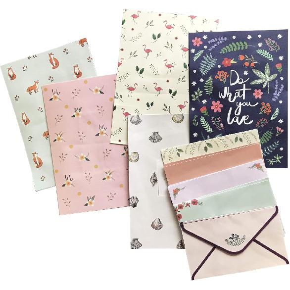 Stationary Paper and Envelopes Set - Girls Letter Stationary Paper - 40 Cute Lovely Writing Stationery Paper Letter Set with 20 Envelope,H160