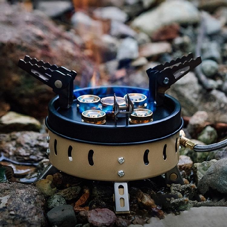 Camping Gas Stove 11000W Windproof Foldable Backpacking Gas Stove with Ignitions