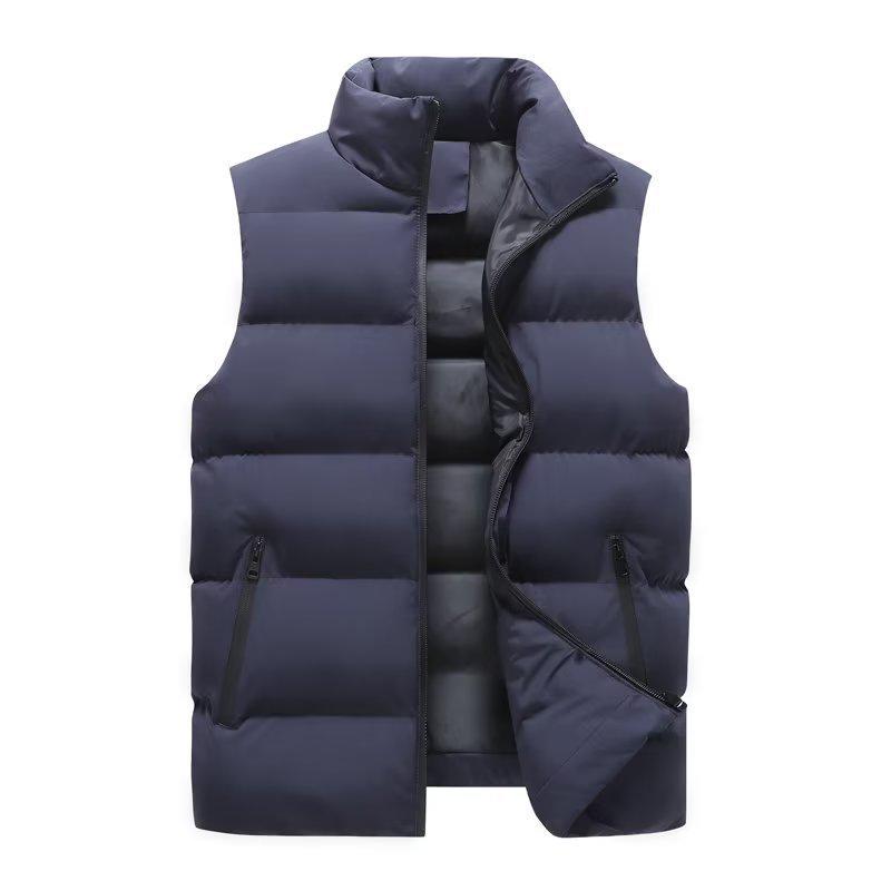 Men's Plus Size Warm Sleeveless Down Vest for Autumn & Winter