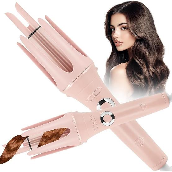 Automatic Hair Curler, 28mm Rotating Curling Iron with 3 Temperatures, Fast Heating Curling Tongs Anti-Scald, Anti-Tangle,  Negative Ions