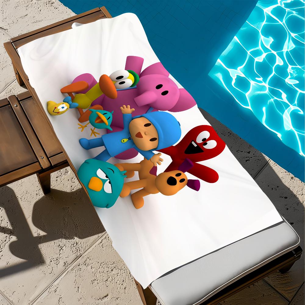 Cute P-P-pocoyo-o Cartoon Towel Beach Quick Dry Soft Pool Towels Gift for Travel Gym Shower Camping Sports