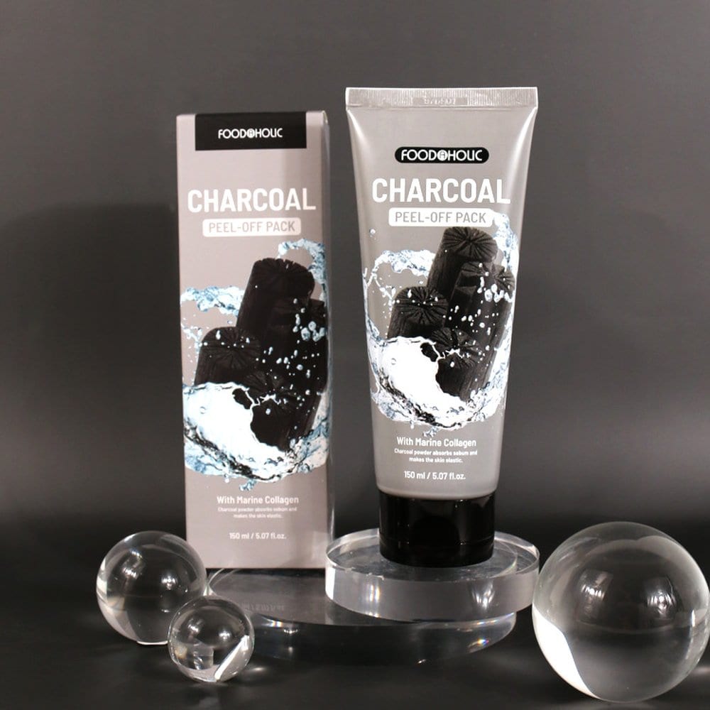 (2 Pieces) Foodaholic Collagen Peel Off Pack 150ml / Charcoal