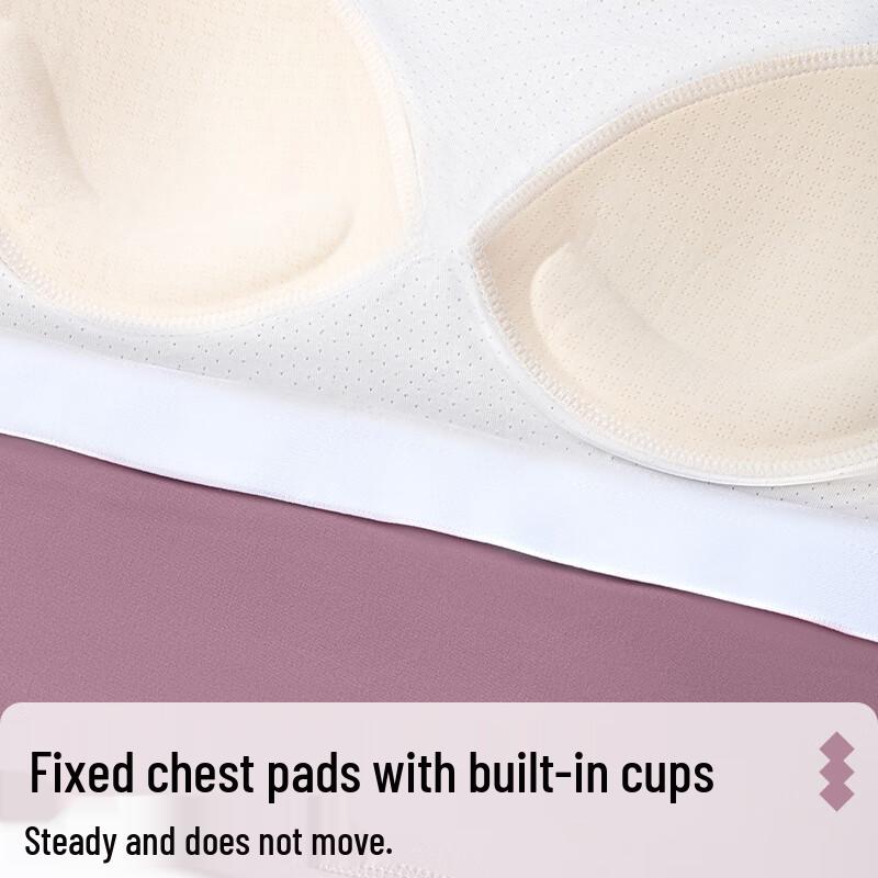 Cross-Back Yoga Long Sleeve Top with Chest Pad
