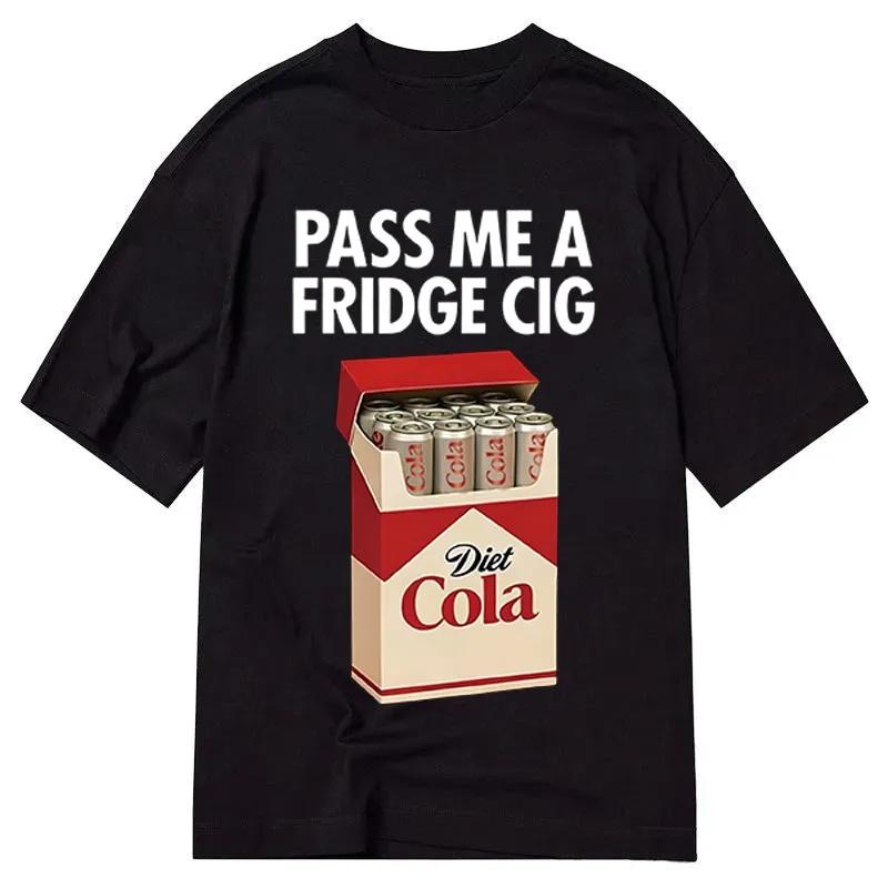 PASS ME A FRIDGE CIG Printed Cotton Tshirt Men and Women Fashion Comfortable Short Sleeved Shirt SpringSummer New Collection M