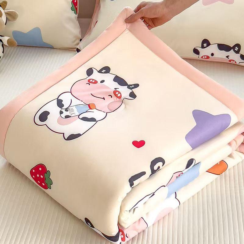 Daisy Printed Quilting Summer Quilts Queen Mechanical Wash Soft Comforter Single Double Blanket Quilt for Children Adult 200x230cm Hotel Travel