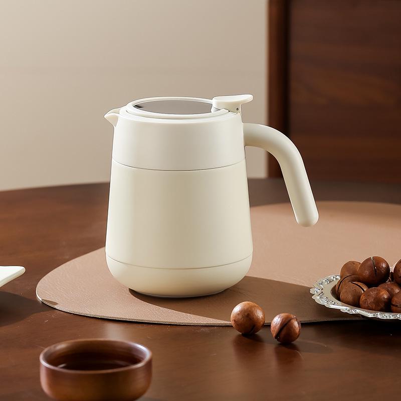 High-End 316 Stainless Steel Insulated Teapot with Tea and Water Separation, 800ml Capacity, Muffled Design, Gift Kettle with Engraving Options.