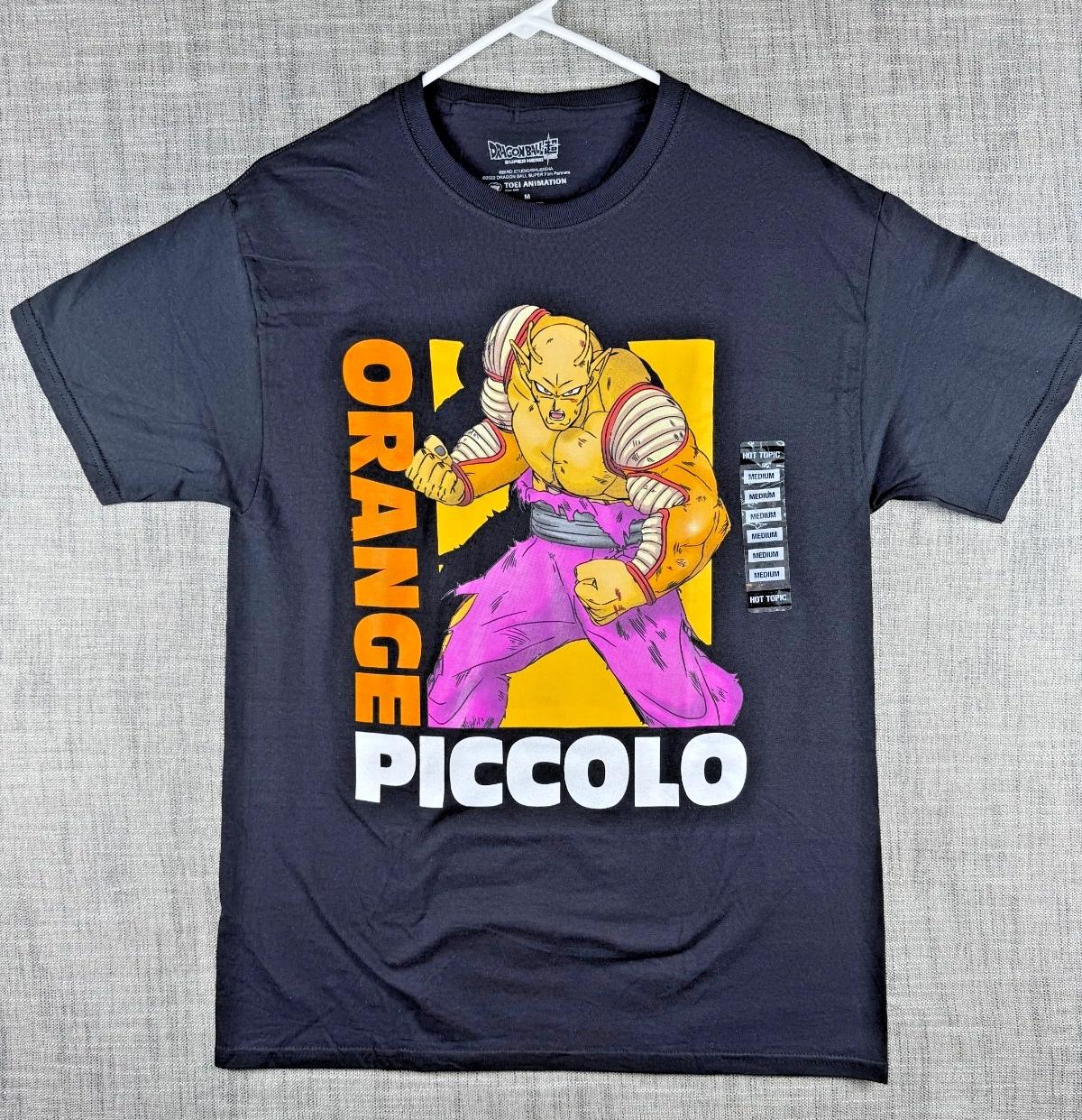 Size M - Toei Dragon Ball Z Orange Piccolo Character Graphic T-Shirt Black NWT 4XL