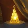 Veilleuse Arbre de Noël en Cristal Ornement de Bureau de Noël Lampe Arbre de Noël Cadeau de Noël Brille dans le Noir Décoration de Maison