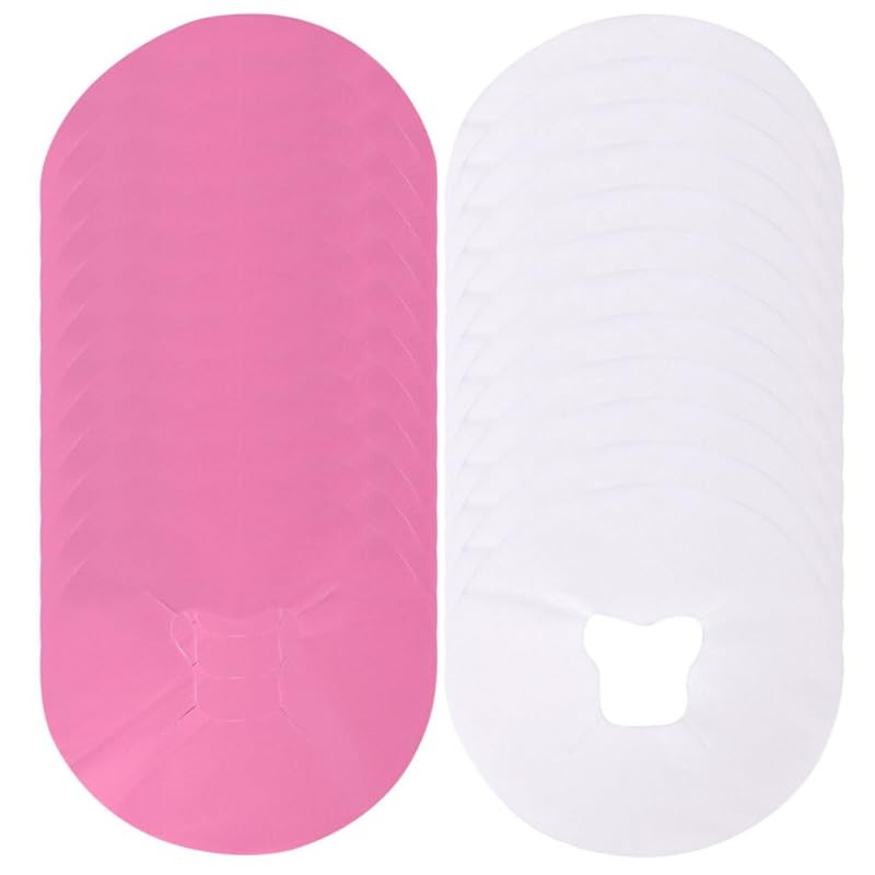 Healifty 100pcs Disposable Headrest Pads for Massage and Beauty Salons Non-woven Face Pillow Covers and Comfortable Cushion Covers for Spas and