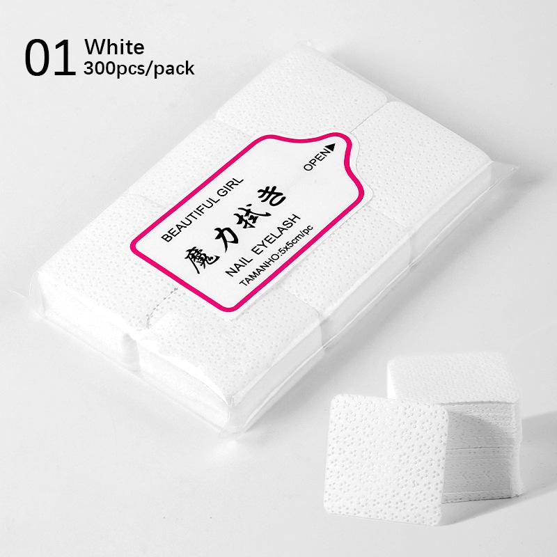 300 шт./пакет салфетки для снятия лака чистящие подушечки для ногтей нетканые подушечки для ногтей для женщин салон красоты для девочек белый