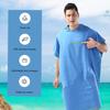 Unisex Hooded Microfiber Bathrobe Cape Quick Dry Swim Surf Towel For Beach Travel Sauna Changing Robe Lightweight Sports