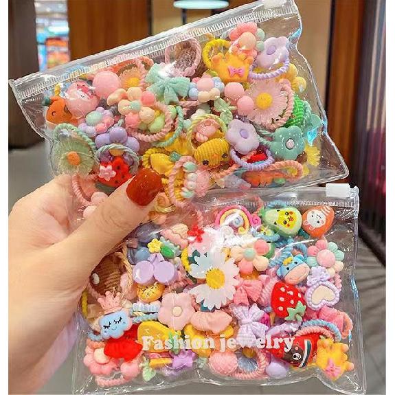 

Baby hair ties that don t damage hair, small elastic hair bands, high-elasticity rubber bands, girls hair ropes and ornaments Random 10 Pieces