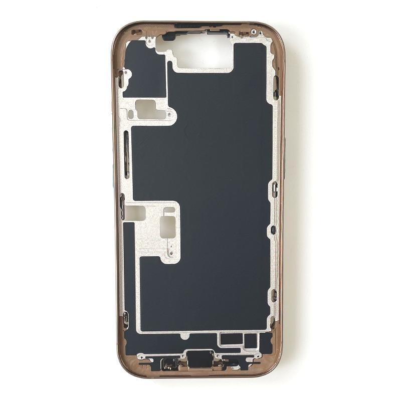 Pro iPhone 16 Pro Celý kryt Střední rám Rámeček S flex kabelem hlasitosti a napájení Boční tlačítka Šasi Náhradní díly