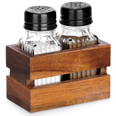 Spice Shaker Salt Pepper Shaker Set Salt Pepper Containers Stand