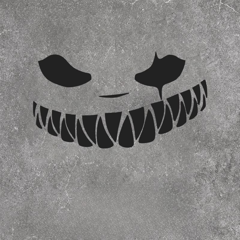 Dämon Smiley Gesicht Wasserdichtes Aufkleber, Langlebiger Vinyl Sticker, Universelles Styling Zubehör für Motorrad, Auto und Elektroroller