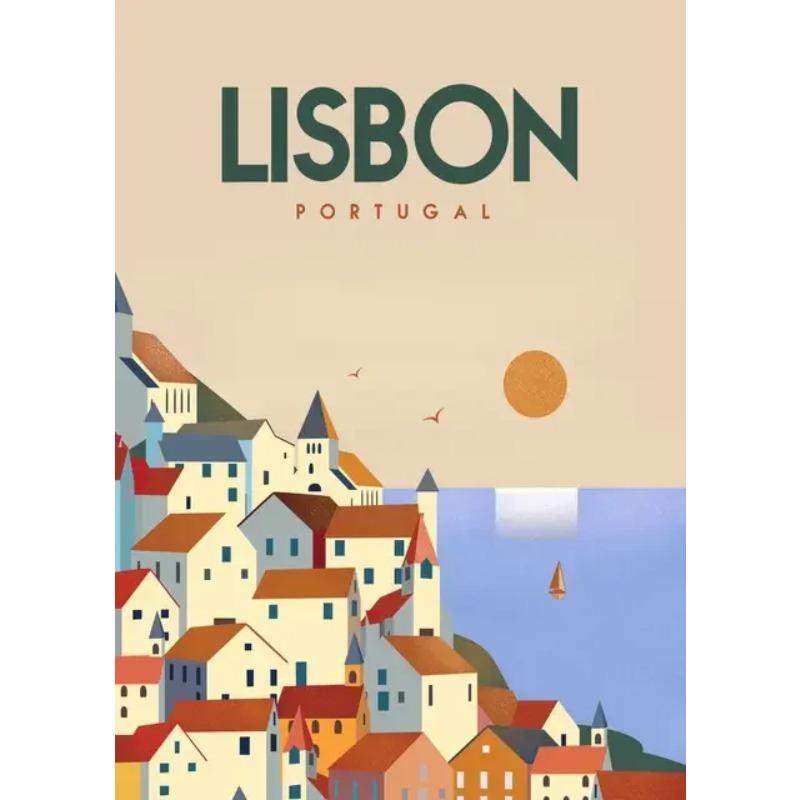 Vintage Travel Posters Canvas Print Miami Beach Illustrated Wall Art for Living Room Decor Europosters Collection Home Decor