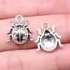 40pcs Ladybug Bug Charms Tibetan Silver Color Pendants Antique Jewelry Making DIY Handmade Craft