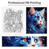 RUOPOTY Diy Painting By Numbers Blue Cat Diy Crafts Coloring By Numbers Animals For Unique Gift Home Decoration Artwork
