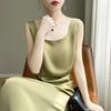 Summer French Inner Waist Waist Vest Suspender Skirt Acetate Satin High-end Square Collar Satin Dress for Women