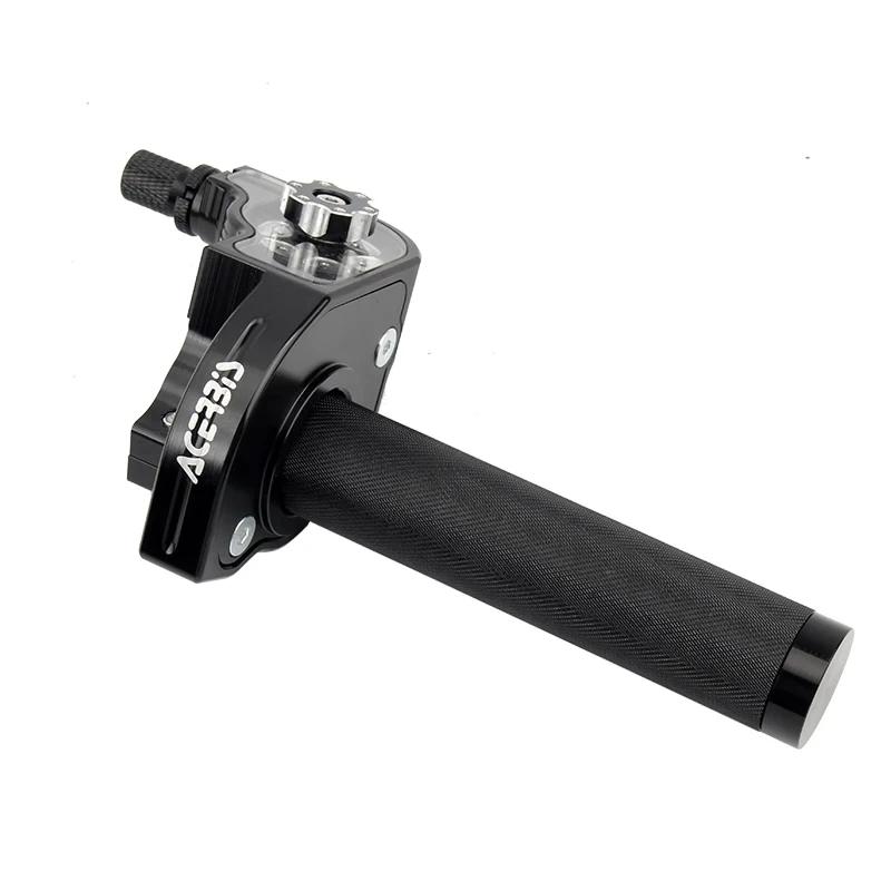 CNC Aluminum 22mm For Moped Scooter ATV Quad Bike Motorcycle Universal Accelerator Throttle Twist Grips Handlebars Cable Throttles 2