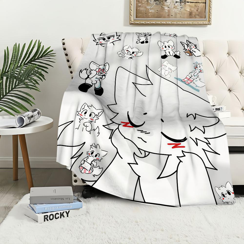 Boykisser Cute Cat Kawaii Blanket For Soft Throw Blanket for Picnic Bed Sofa Home Bedroom Cozy Warm Comfortable