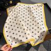 Simulation silk flower printing silk scarf square scarf high-end shawl sunscreen neck scarf headscarf scarf
