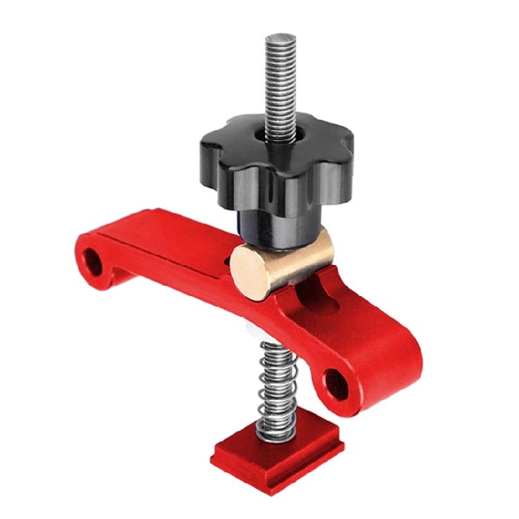 

Woodworking Quick Acting Hold Down Clamp Set Aluminum Alloy T-Slot T-Track Clamp червоний