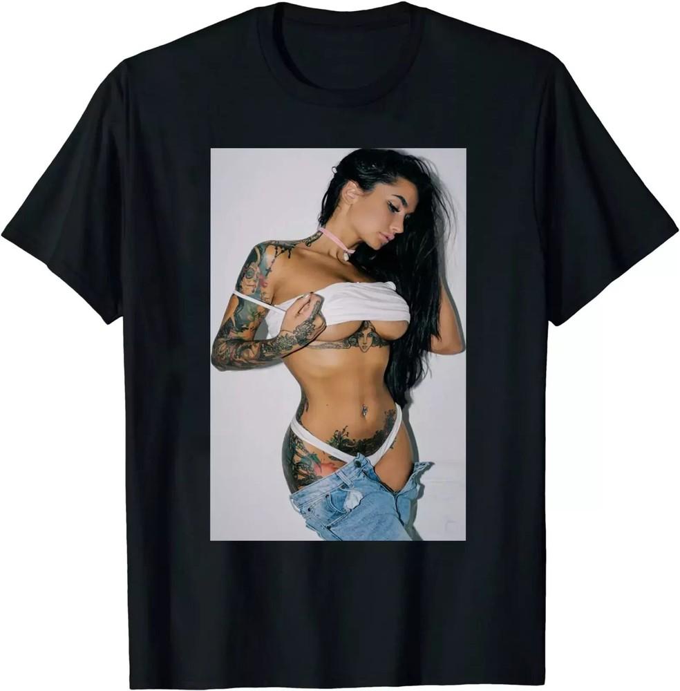 Hot Girl on T-Shirt Tops tees Men's Women's for Men - Sexy Pretty Tattoo Girl Size S-4XL Gift Fans