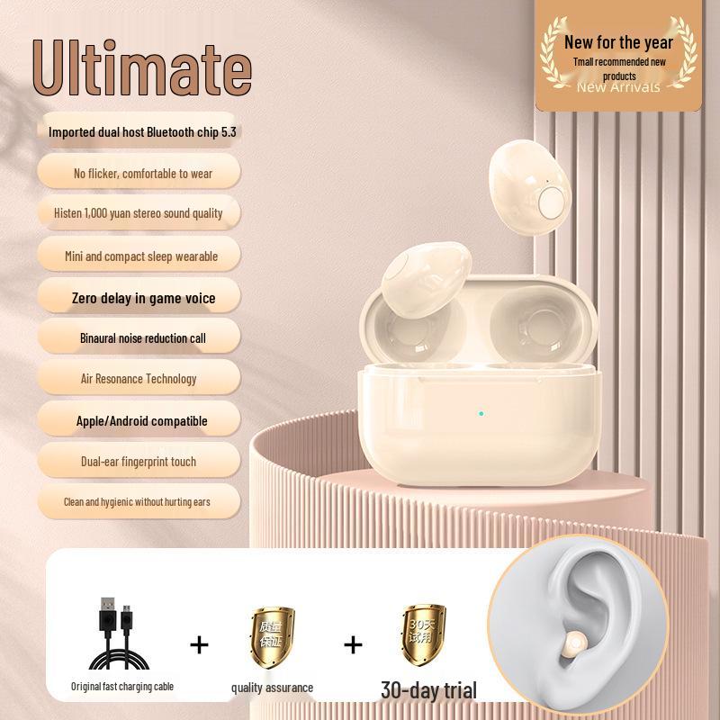 Mini Micro Pro4ss Invisible True Wireless Bluetooth Earbuds - High Design, Hidden Fit, Extended Battery Life