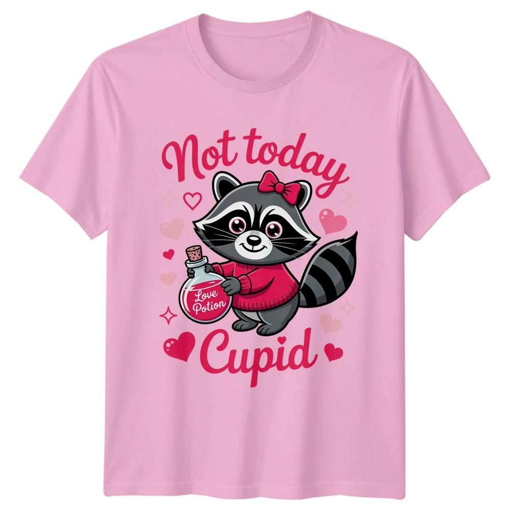 Not Today Cupid Unisexs TShirt Raccoon Lover Valentines Day Gift For Her