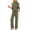 Fashion Women's Round Neck Short Sleeved Pants Fashion Casual Suit