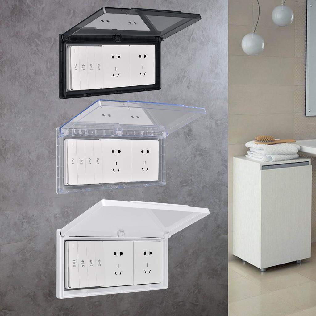 3'lü Su Geçirmez Priz Kapağı Dış Mekan Priz Koruyucu Soket Panel Kapağı Restoran Banyo Oturma Odası Mutfak İçin