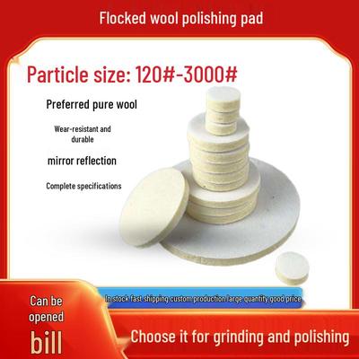 Wool Felt Polishing Pad for Beads, Marble, or Stainless Steel with Self-Adhesive High-Density Design
