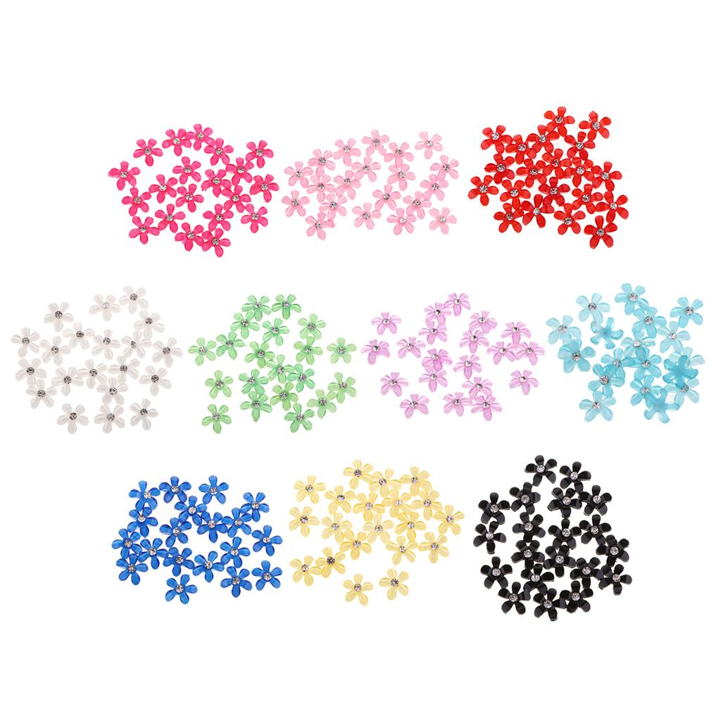 Resin Rhinestone Buttons Crystal Applique Decorative Buttons for Clothes Decoration Sewing Ornaments Craft Projects