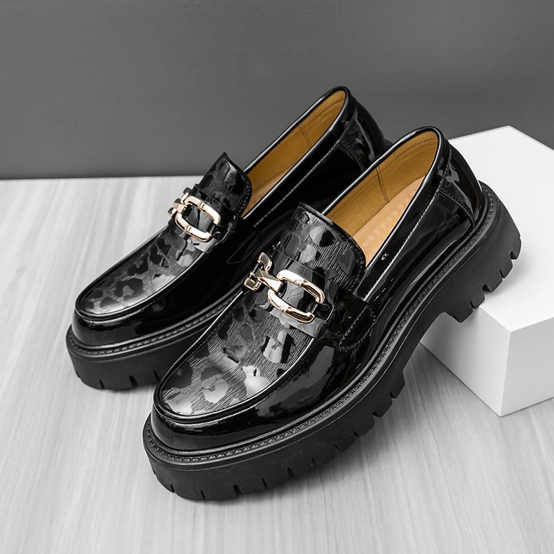 Size 38-46 Loafers Men Thick-soled Durable and Casual Fashion Brand Leather Shoes Business Travel and Banquet Shoes Men