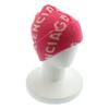 Used BALENCIAGA | Wool Logo Knit Cap Beanie Hat | 55/61 | Pink/White | Ladies