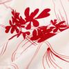 TUHUANG Women's Mulberry Silk Chinese Style Sketch Print Lapel Shirt