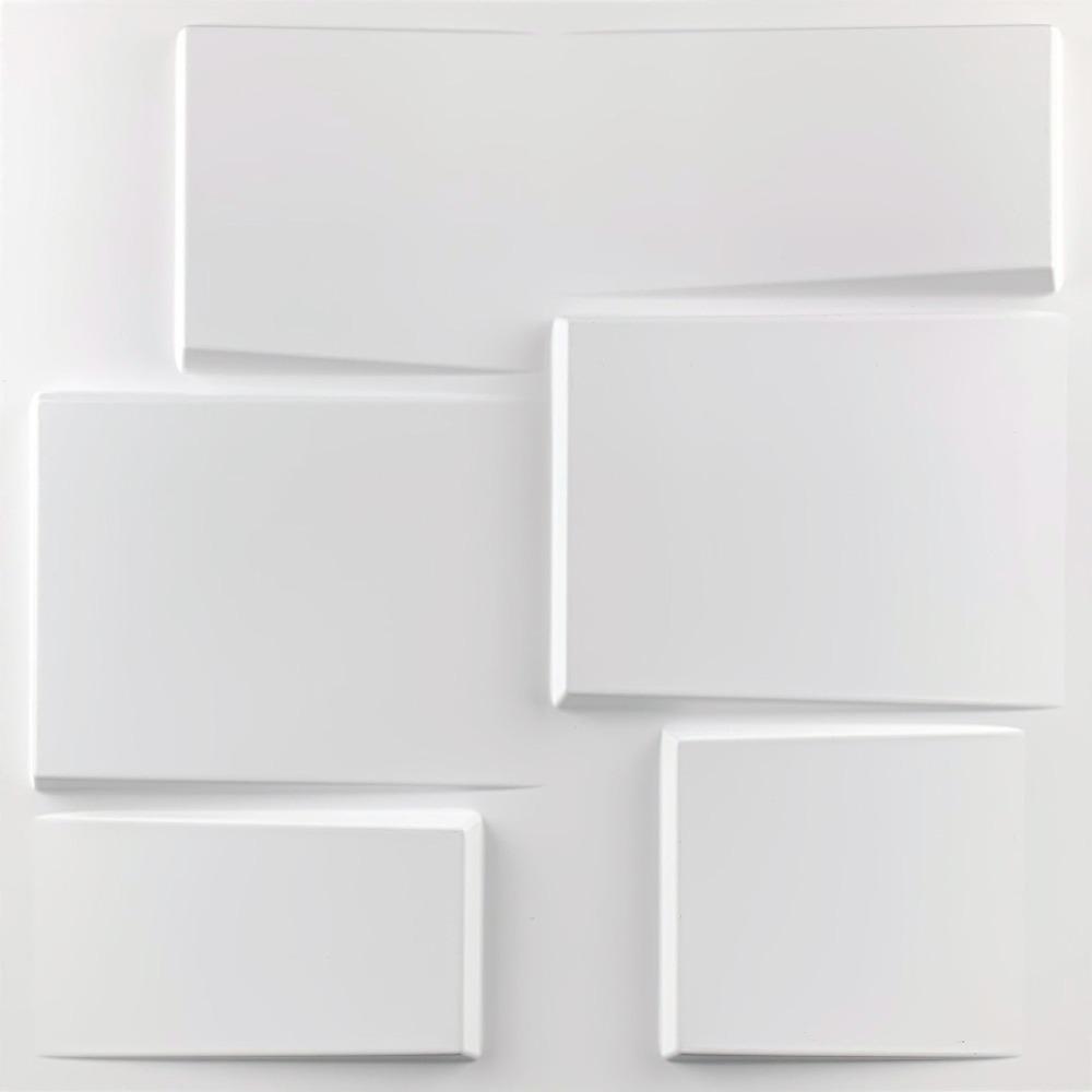 White 3D Wall Panel Foam Brick Geometric Non-self-adhesive Wall Sticker Classics Modern Background Wallpaper Wall Renovation